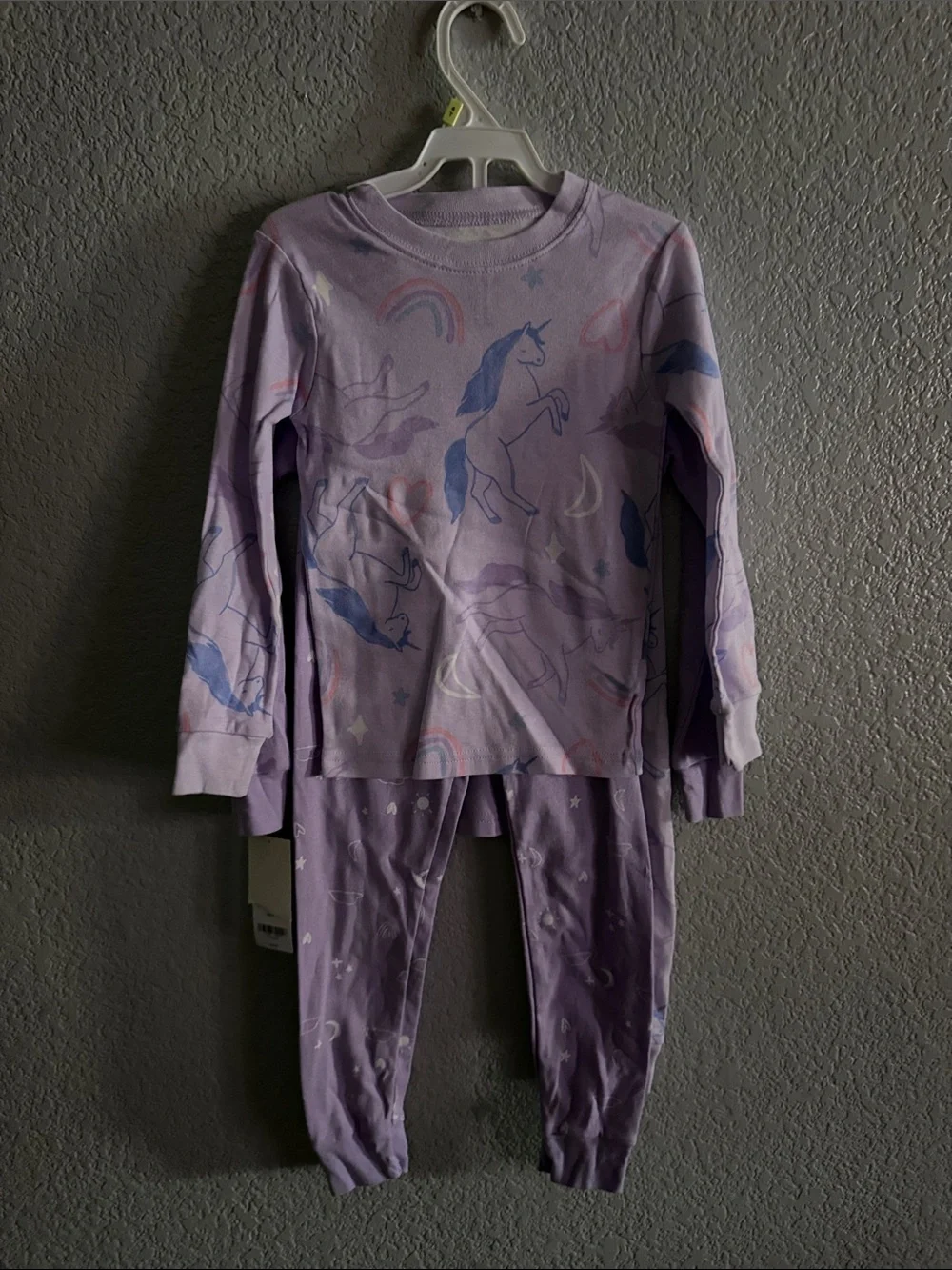 Carter's Lavender Unicorn Pajama Set with Pastel Accents